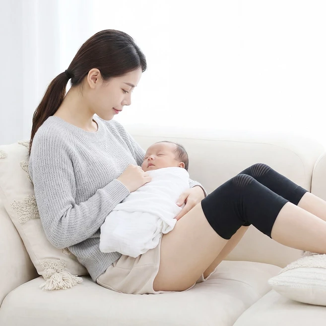 닥터코어런 베이비랩 출산무릎보호대 1쌍, 1세트, 블랙 - 쿠팡