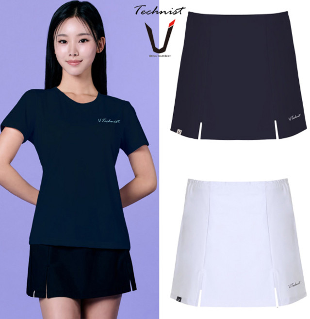테크니스트 치마바지 일자 민자 스포츠 치마바지 배드민턴 스커트 화이트 네이비 블랙