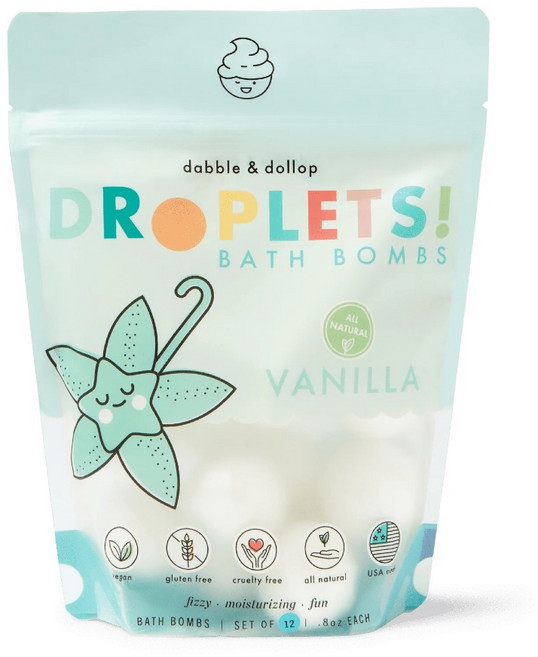 Dabble & Dollop 寶寶泡澡球 12入 香氛, 1個, 香草