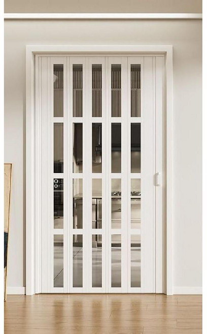 늘다온 무타공 중문 양문형 슬라이딩 접이식 간이 도어 현관문, 01 모델, 1개, 월넛