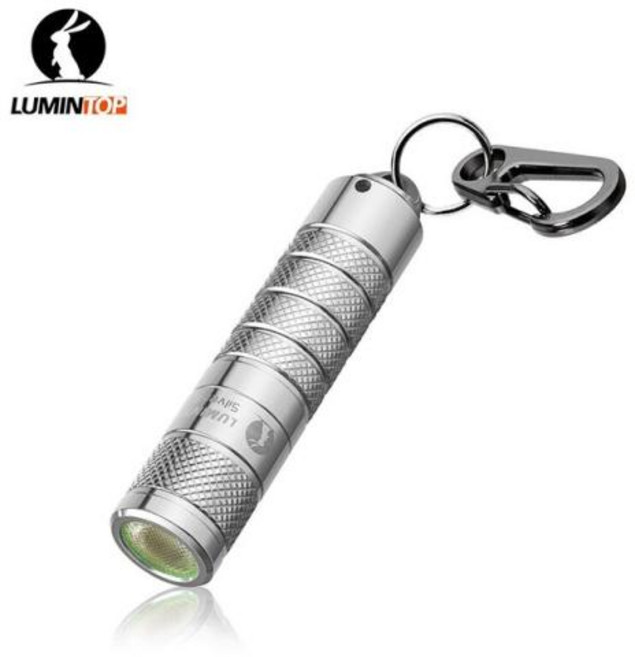 Lumintop 실버 Fox 미니 LED 손전등 충전식 휴대용 EDC 토치 비상 캠핑 랜턴 자석 사용 14500 배터리, 1) 실버 폭스 실버, 1개