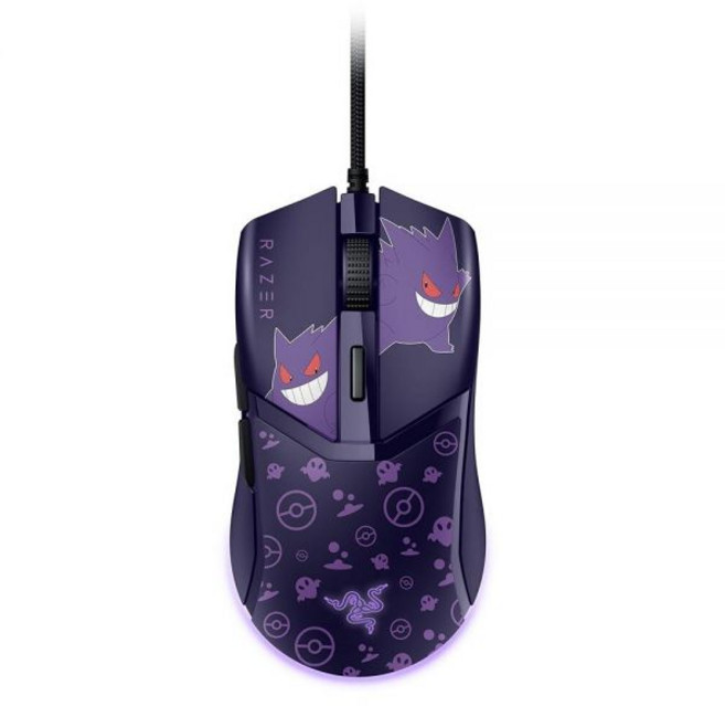 Razer Cobra Gengar Edition - 경량 유선 게이밍 마우스 - 8500 DPI 센서 - 58g - 3세대 광학 마우스 스위치 - 크로마 조명 - 스피드플렉스, Razer CoBRA 브라 Gengar EDITION, Gengar Pokemon Edition