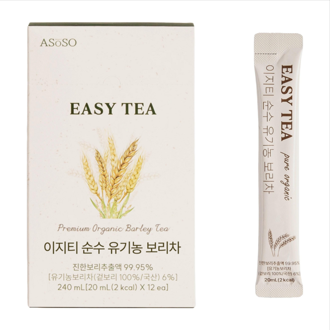 이지티 유기농 국산 아기 보리차 진액 1초 간편 무첨가 제로, 1개, 12개입, 20ml