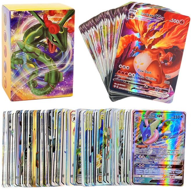 50-300Pcs Pokemons Card Shining TAKARA TOMY GX VMAX V MAX Cards Game Battle Carte Trading, 100GX, 1개