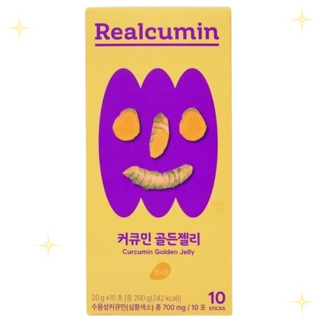 리얼큐민 커큐민 골든젤리 어린이, 10개, 700mg - 쿠팡