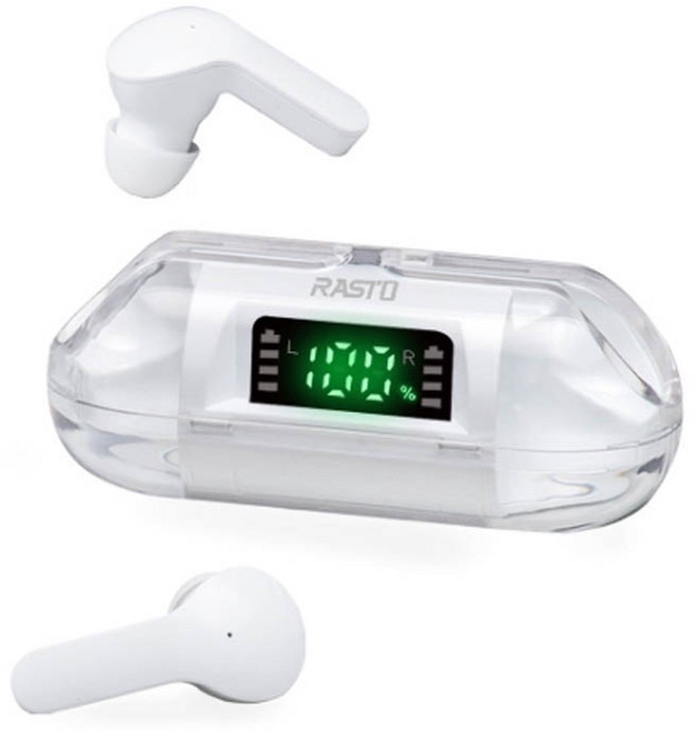 RASTO RS53 太空艙藍牙5.3真無線耳機 - LED電量顯示 IPX4防水 3-4小時使用時間