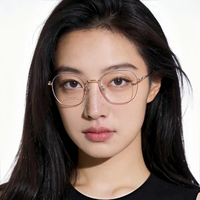 YUEMEIYD 가벼운 사각 티타늄 안경테 긱시크 데모 안경테