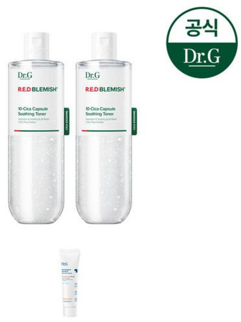 닥터지 레드 블레미쉬 10-시카 캡슐 수딩 토너 300ml 2개 (증)더모이스춰 배리어D 인텐스크림 10ml