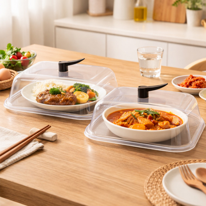 국내산 전자레인지 데우기 뚜껑 푸드커버 그릇 덥개 2P