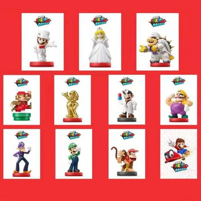 젤다 왕국의 눈물 링크 가논도르프 공주 젤다의 전설 야생의 숨결 아미보 카드, 1개, 10장 마리오 오디세이 빅카드