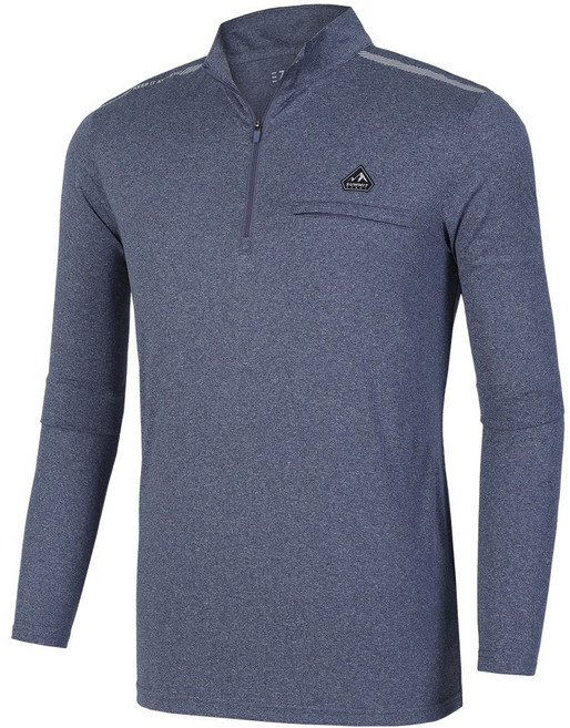 [이지바이] 남성 멜란지 집업 긴팔 티셔츠_작업복 파워모드