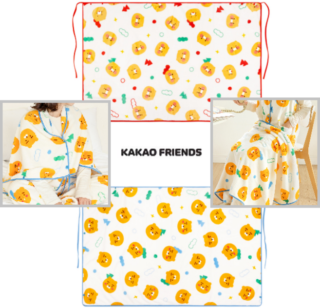 카카오프렌즈 포근포근 망또변신 숏담요