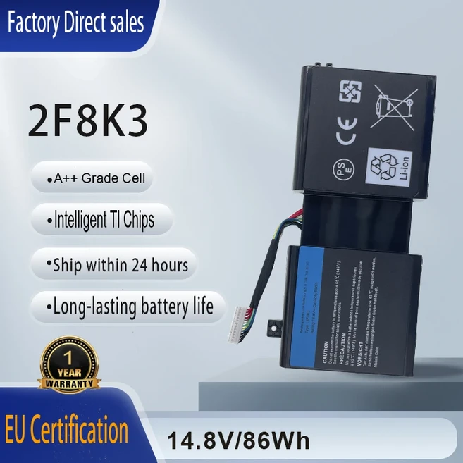 새로운 노트북 배터리 2F8K3 Dell Alienware 17R1 17X R5 R3 시리즈 G33TT P19E 용, 01 2F8K3, 01 빠른  Mainland, 01 5600 mah