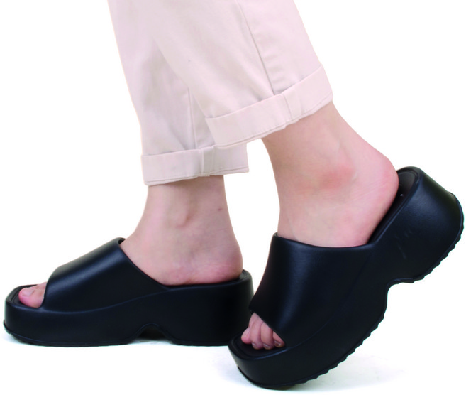 여성 nature sole 오피스폼 6cm 통굽 족저근막염 키높이 사무실 슬리퍼