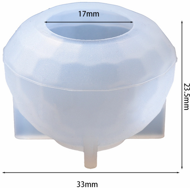 기하학 구형 병 마개 수지 금형 보석 모양 레드 와인 에폭시 실리콘 DIY 주조 공예, 06 Mold 01