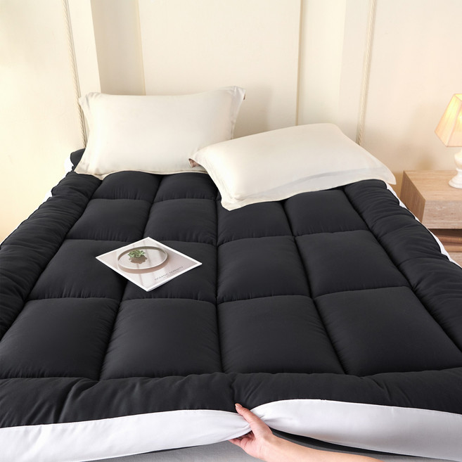 마이라이크 푹신한 통세탁 사계절 토퍼 매트리스 10cm 항균 침대 바닥 매트, 차콜그레이