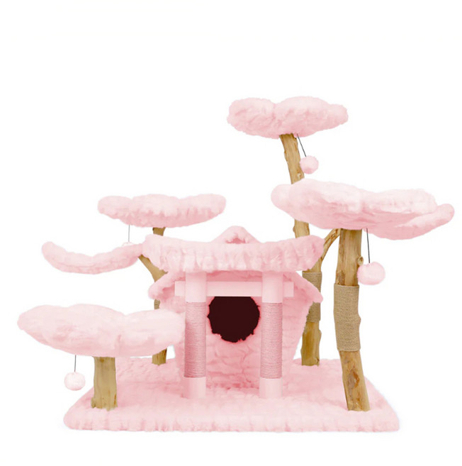 KBSPETS - 고양이 하우스 블로썸 시크릿 가든 - 플로랄 캣 맨션, 1세트, 블로썸 시크릿가든