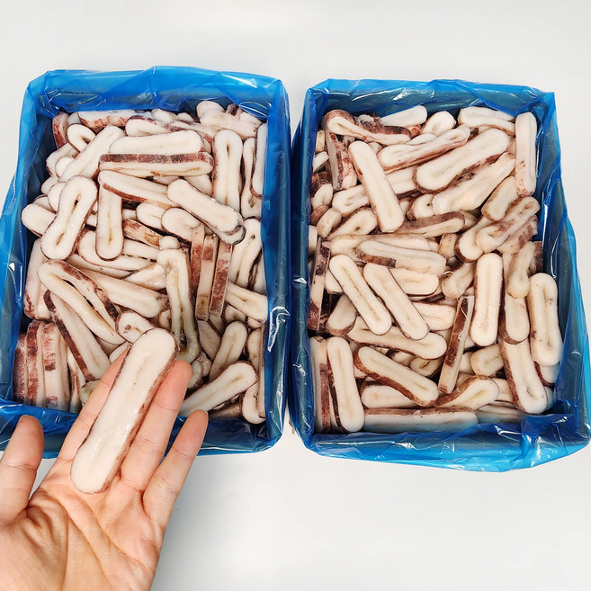 눈꽃엄마 냉동 오징어링 4kg 2박스 손질 업소용