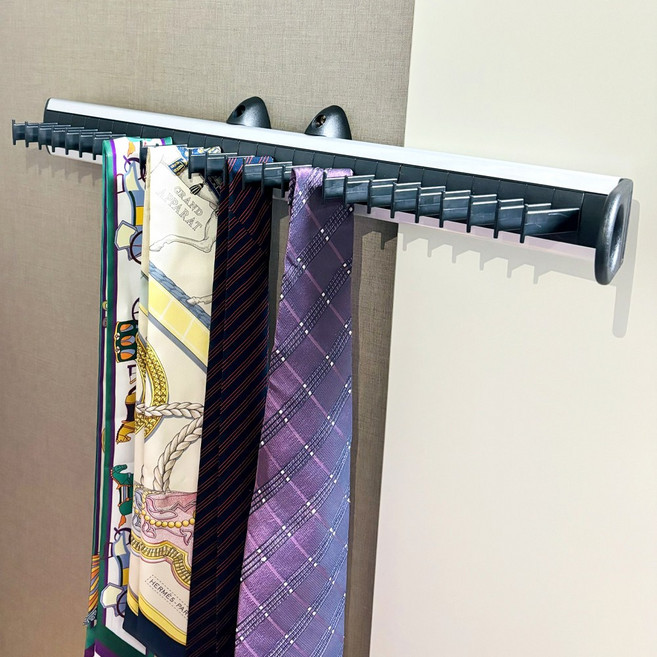 리폼플러스 인출식타이걸이 450용 옷장 넥타이걸이, 1개, 블랙