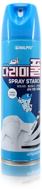 철공자닷컴 다리미 풀 강력 빳빳 다림질 스프레이 세탁풀 옷 풀 먹이기 보조제 + 작업장갑, 혼합색상, 1개