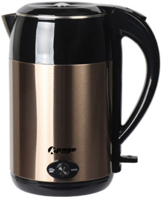 케이페이지 듀얼 무선 보온포트 1.8L/KEP-S18B 내부스텐 304 전기주전자 과열방지, 브라운골드