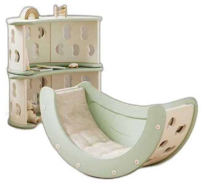 아기 흔들 클라이밍 등산 사다리 실내 놀이 운동 체육, 1개, 3. 그린+쿠션