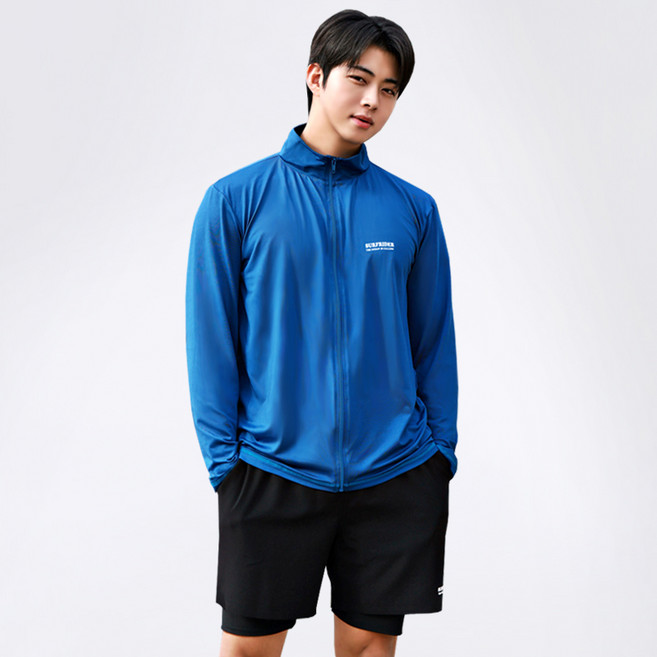 서프라이더 남녀 상하의 2장세트 하이넥집업 래쉬가드 체형커버 루즈핏 빅사이즈 ~3XL 까지/SURFRIDER