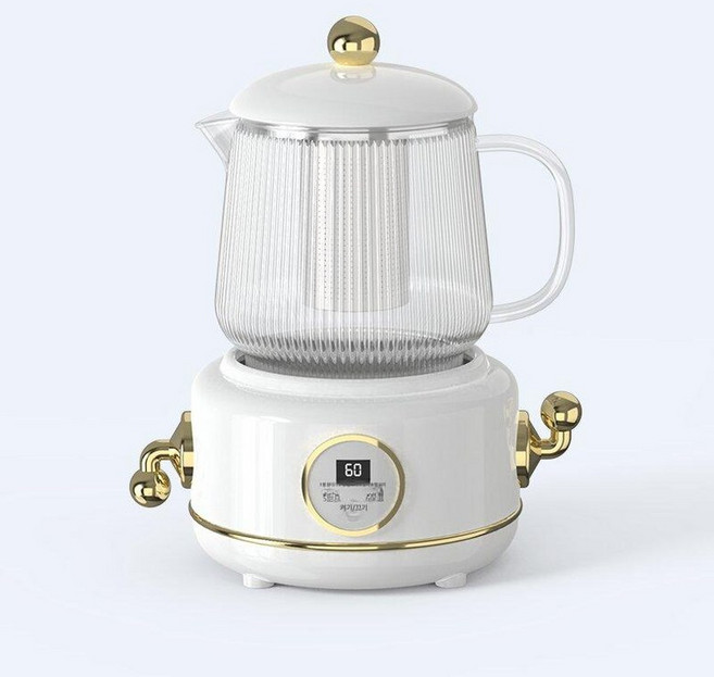 전기 티포트 무선 커피포트 보리차 보아르 올스텐 보온 차탕기 주전자 휴롬 온도조절 내열유리 블랙실버 티마스터, 스마트 엘레강트화이트+304 필터, 기본 색상