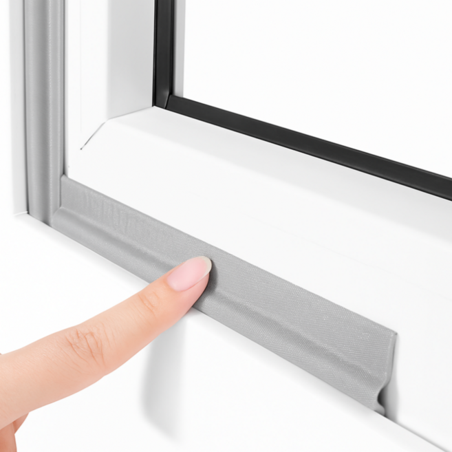 쇼앤엔 창문 틈새막이 문풍지 그레이 10m, 2개