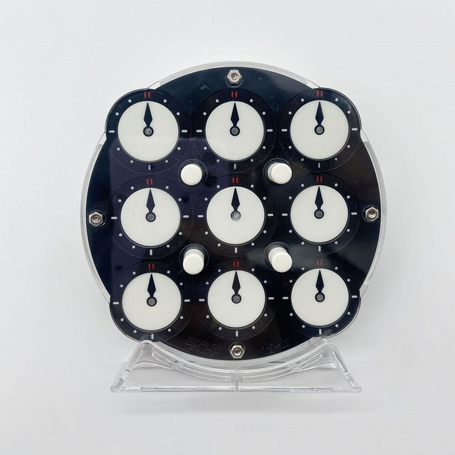 QiYi Clock 치이 클락 큐브 선수용 자석 큐브 시계큐브 치이큐브, 1개, 블랙