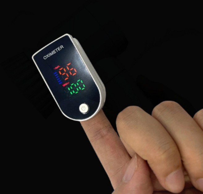 맥박 산소포화도 측정기 휴대용 디지털 led디스플레이, 1개