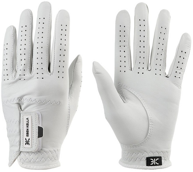 [에벤켈라] 버티컬그립 천연양피 골프장갑 (왼손착용), 1개, 화이트