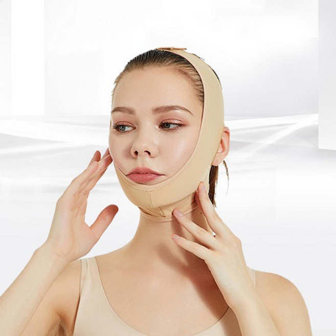 위시월드 브이라인 리프팅밴드 이중압박형 땡기미, 베이지, S, 1개