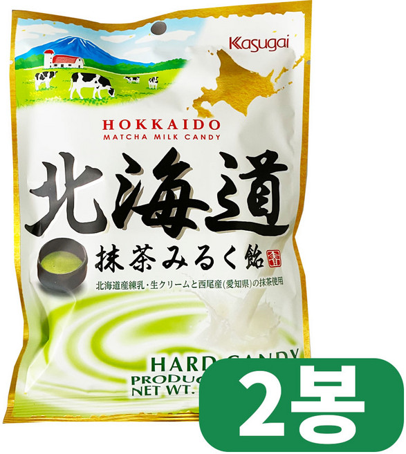 민트팬트리 북해도 말차 우유 사탕 2봉 옛날 캔디 타입, 81g, 2개