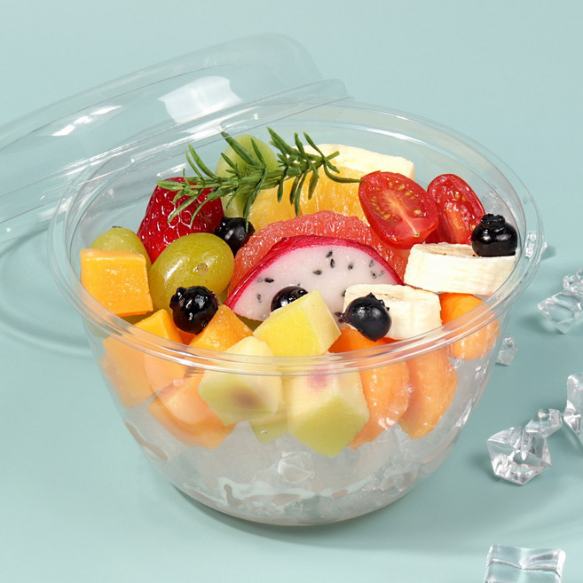 (DS) 1100cc 도토리 빙수 컵 세트 / 용기 + 뚜껑 / DS-303 (대) 투명, 1개, 300세트