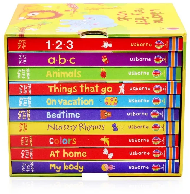 영어 책 Usborne 아주 첫 하드 커버 어린이 계몽 교육 그림 교과서 10 권/세트, 01 10 books