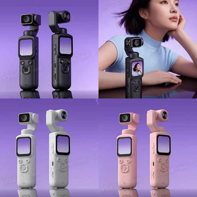 YZZCAM Pocket 4K 포켓 카메라 액션캠 vlog 손떨림방지 아웃도어 레코더 1.72인치터치스크린 2400mah, 블랙, 표준버전(내장없음)