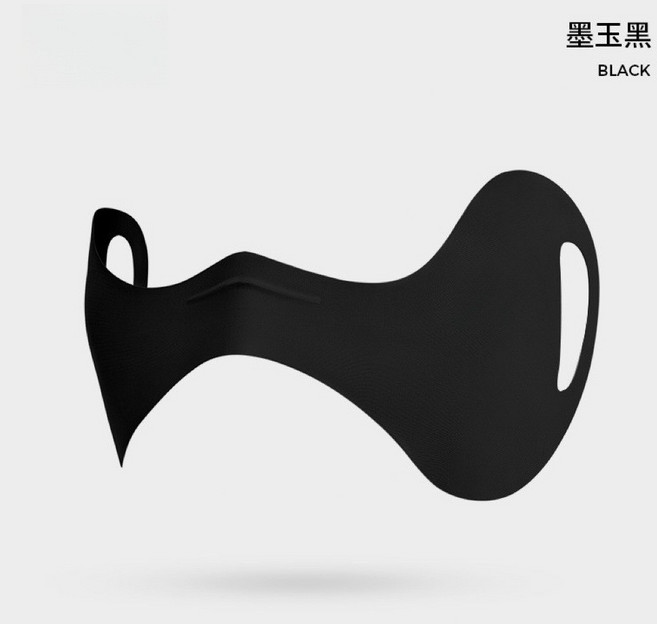防曬面罩 騎行面罩 掛耳式口罩, 蝶翼护眼角防晒-墨玉黑, 1個