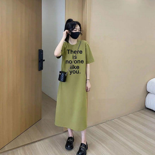 超值 睡衣女夏天過膝寬鬆長款睡裙可外穿 副廠商品