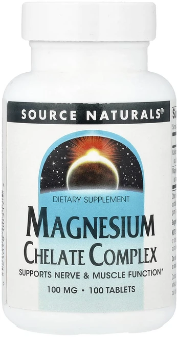 단백질 비타민 철분 마그내슘 칼슘 Source Naturals 마그네슘 킬레이트 복합체 100mg 100정 고루고루섭취해주세요, SourceNaturals마그네슘킬레이트복합체100mg, 1개 - 쿠팡