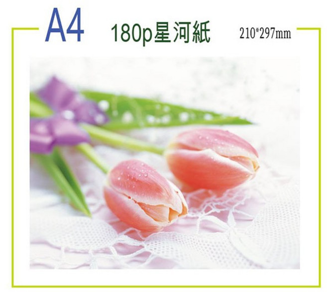 A4 180磅星河紙, 1個