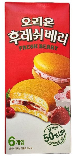 오리온 딸기 후레쉬베리, 168g, 7개