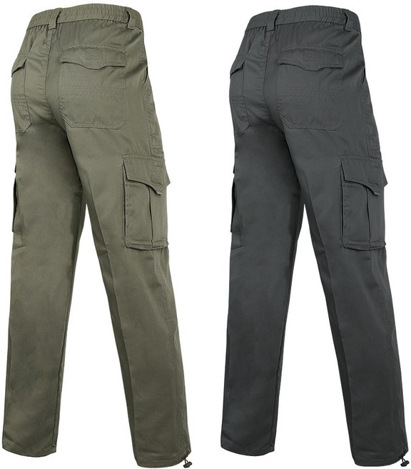 [SPM] 1+1 남자 면건빵바지 남성 등산복 작업복 밴딩 카고 작업바지 팬츠 빅사이즈