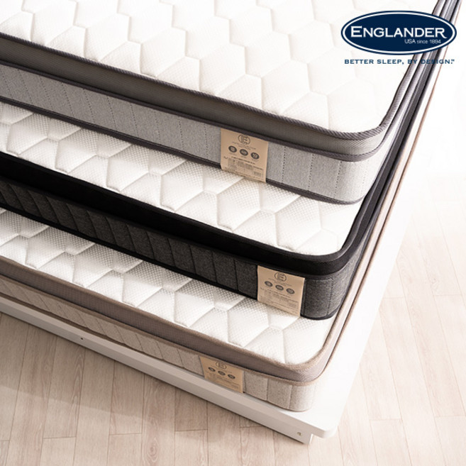 잉글랜더 Sweet Slumber 스탠다드스프링 필로우탑 미디엄 매트리스 SS, 라이트그레이, 250mm, 중간