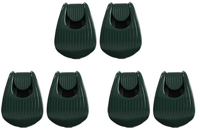 미끄럼 방지 낚싯대 홀더 빠른 부착 클립 낚시 장비 다기능, 1. Green-6PCS