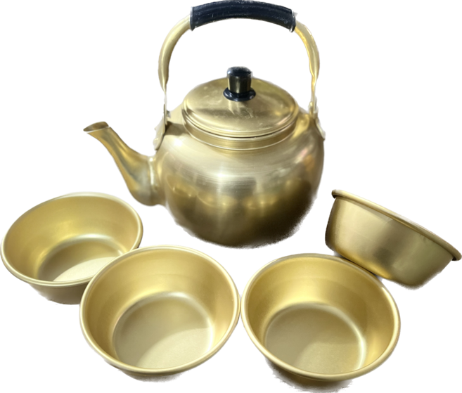 늘그대 양은 막걸리잔 4개 주전자 1L