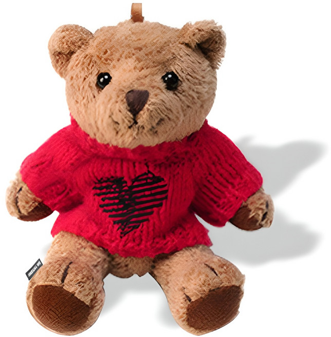 어반카 티브 곰돌이 키링 키홀더, 1개, 하트 레드