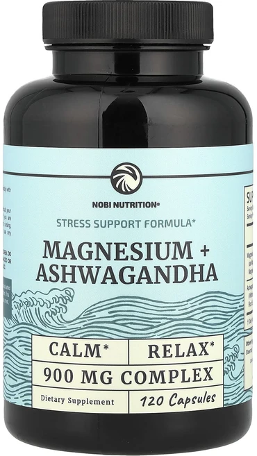 헁복하고 건강하세요 Nobi Nutrition 마그네슘 + 아슈와간다 캡슐 120정 늘 챙기셔야합니다, NobiNutrition마그네슘아슈와간다캡슐120정, 1개 - 쿠팡