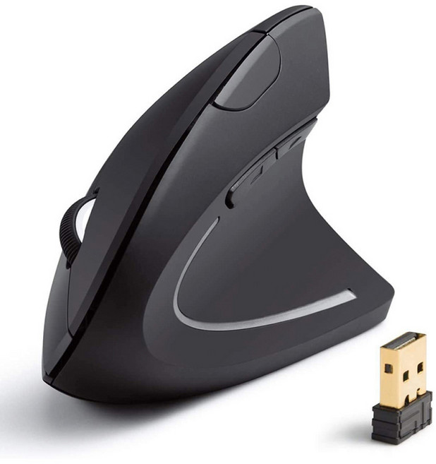 앤커 인체공학 버티컬 무선 마우스 A7852, A7852Q11, 블랙