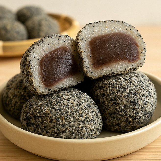 고소한 흑임자 찹쌀떡 찹쌀모찌 모찌떡 (50g x 15개입)